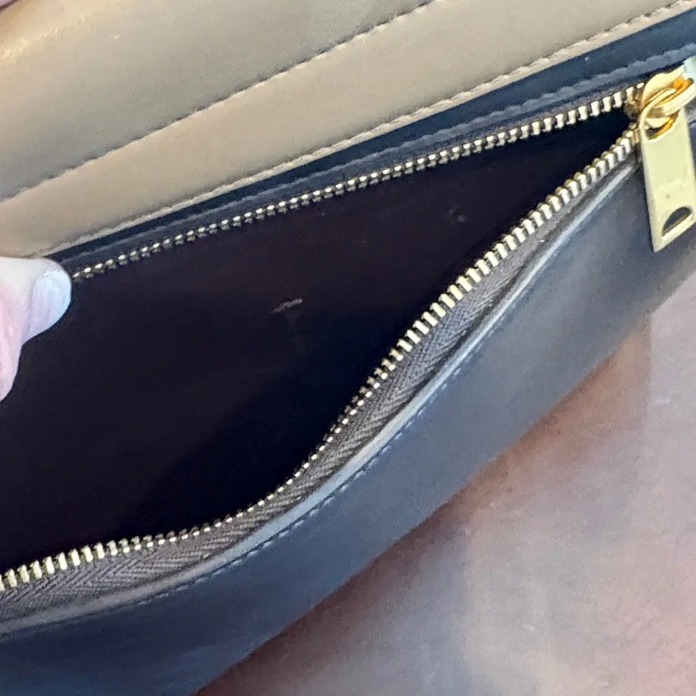 Celine Tricolor Satchel in Brown, Black, and Teal - Picture 6 of 14